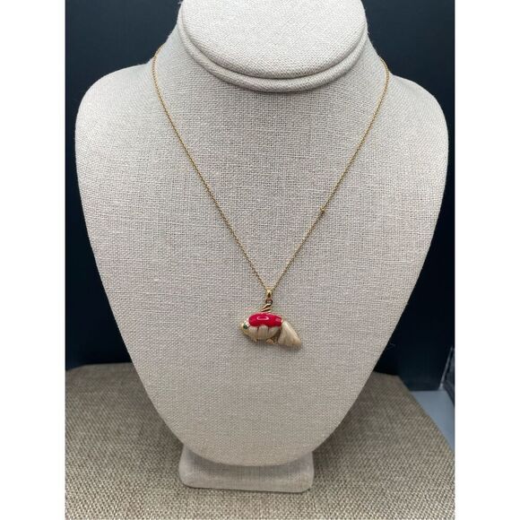 Annaleece by Devries Mop Fish Necklace Gold Tone Chain. READ - Picture 1 of 8